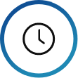 Clock logo in circular shape